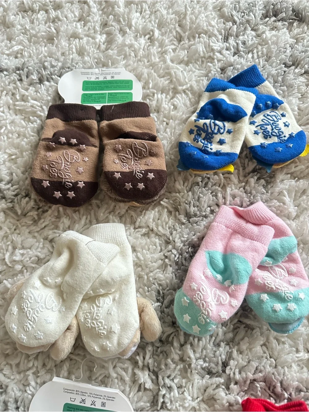 Boogie toes socks panda bunny bear cartoon for baby toddler 12 pairs bundles